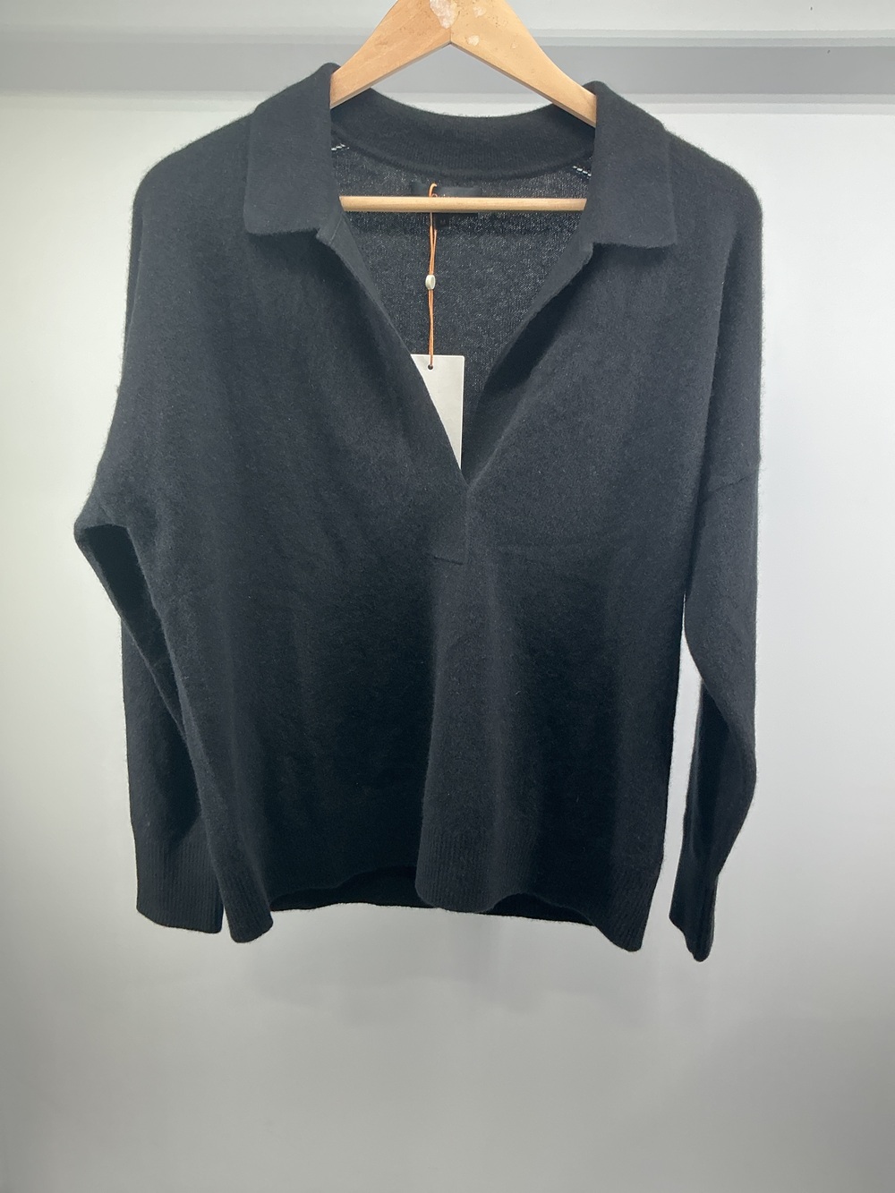 Mongolian Cashmere Polo Sweater
